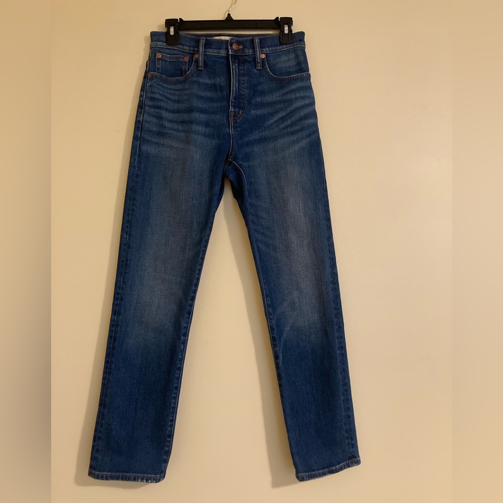 Madewell Classic Straight Leg Jean, Size 26, Color Fernwood Wash